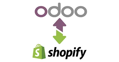 Odoo and Shopify logos